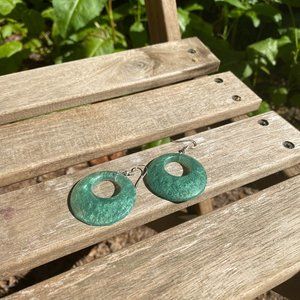 Circular Green Earrings